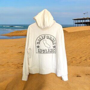 California Incline Hoodie Cream Size M Beach Luxury Lounge Wear Sample CA NWT